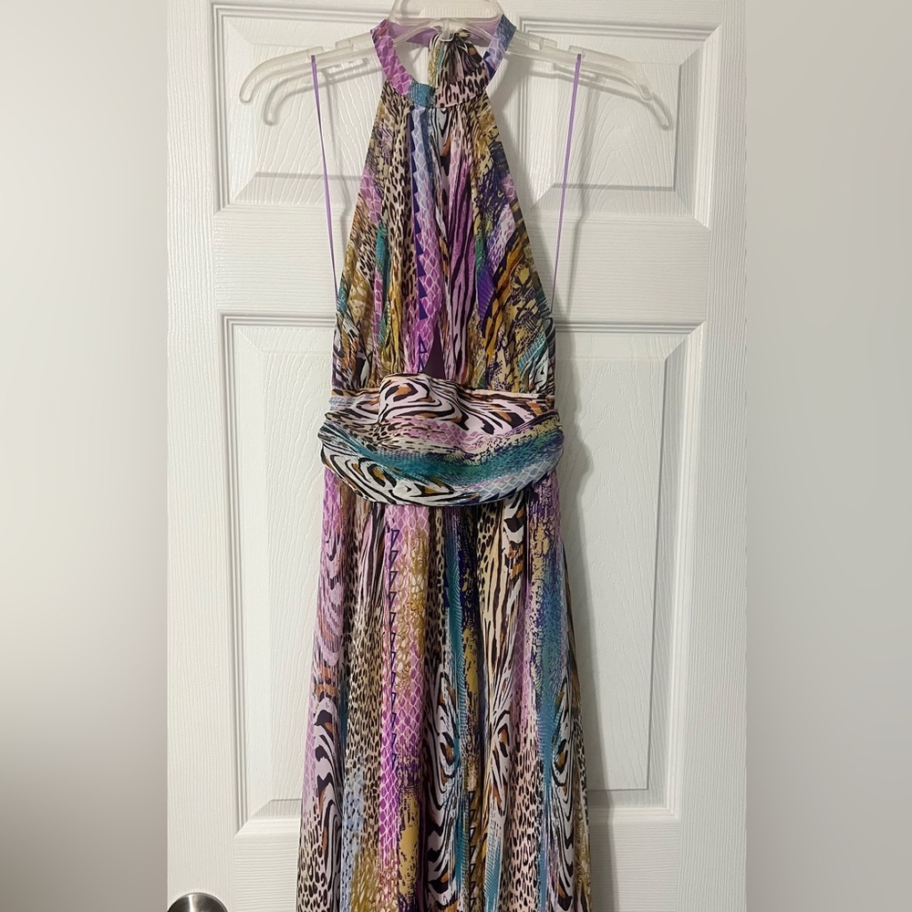 Fashion Nova 'Infinite Love' Lace Maxi Dress - Purple Combo Print